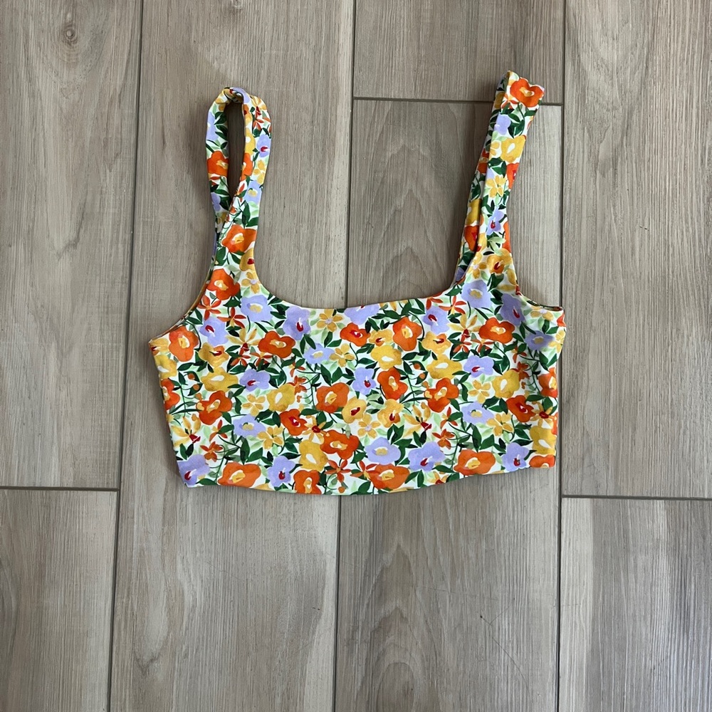 Zara floral crop top